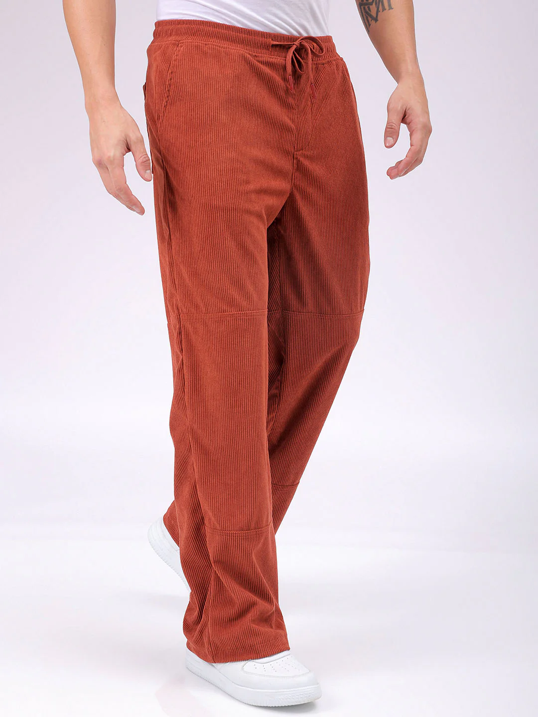 Men's Rust Relaxed Fit Solid Athletic  Jogger - Image 5