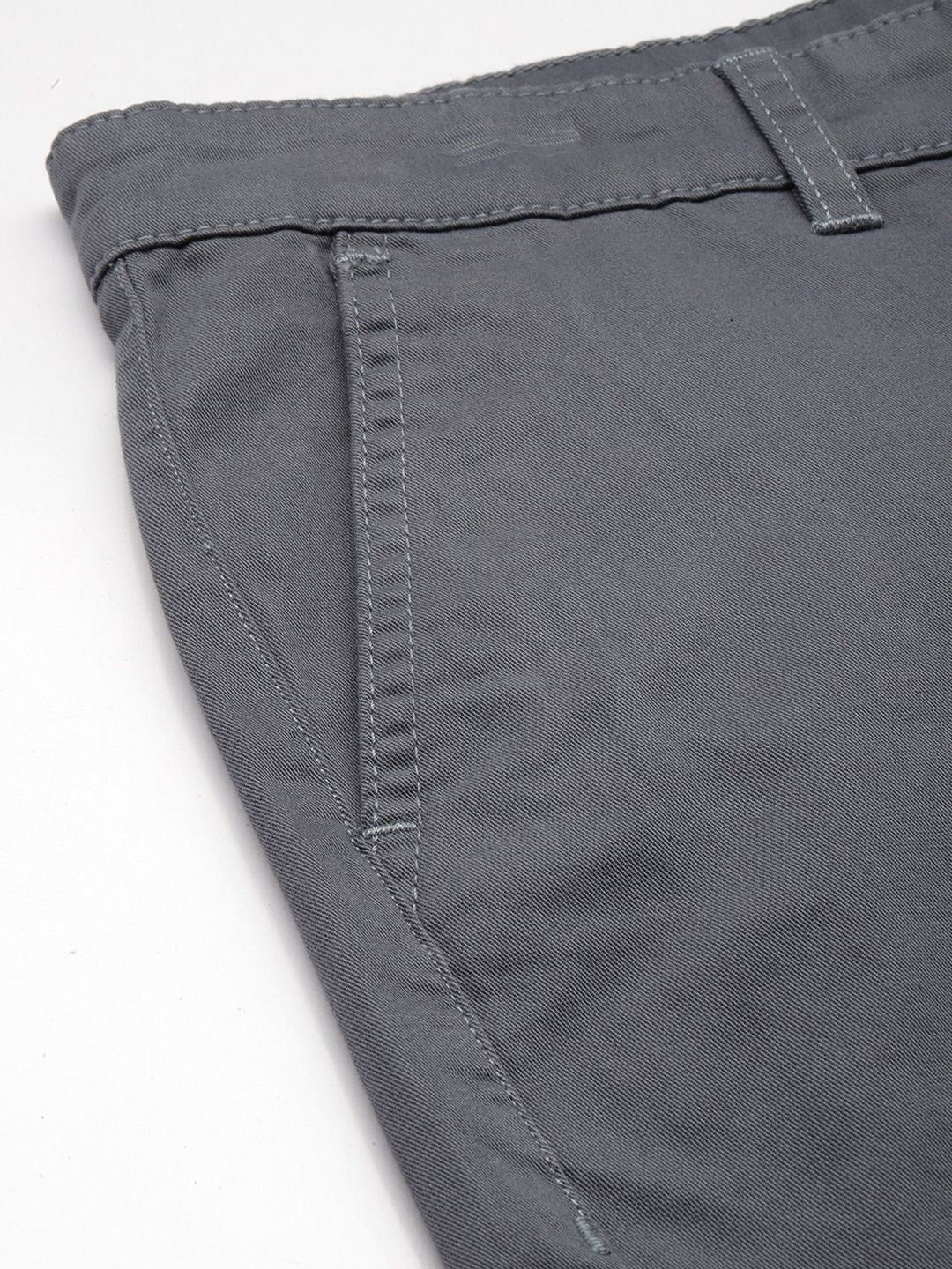 Men's Stone Blue Regular Fit Solid Casual Shorts - Image 5