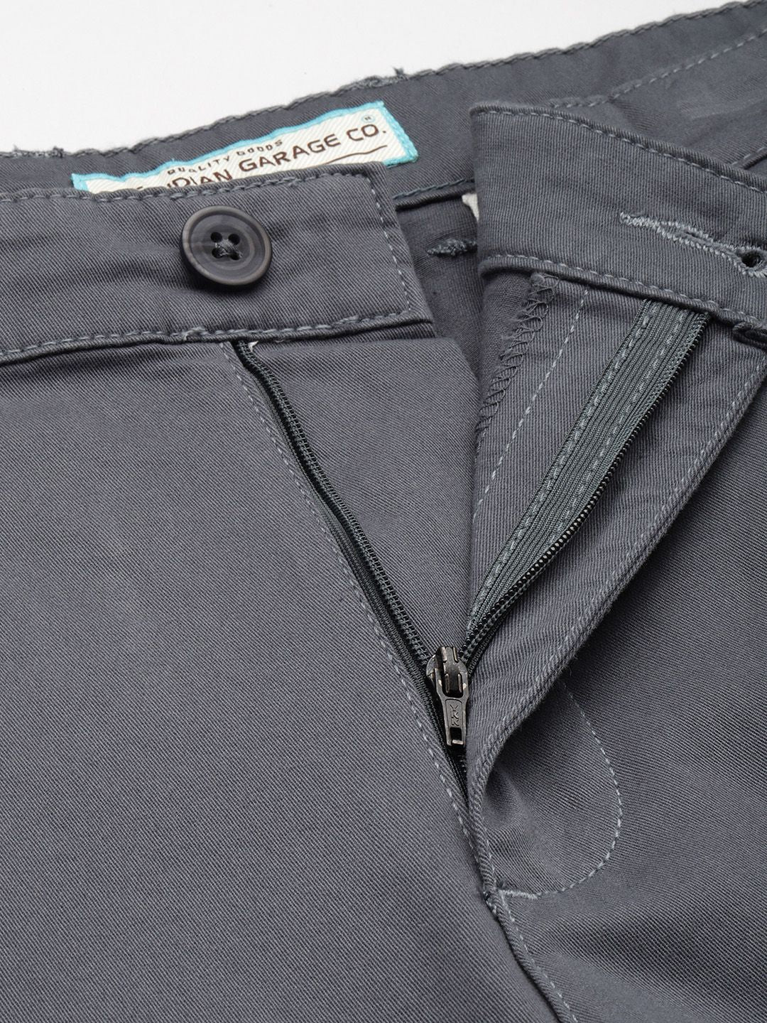 Men's Stone Blue Regular Fit Solid Casual Shorts - Image 6