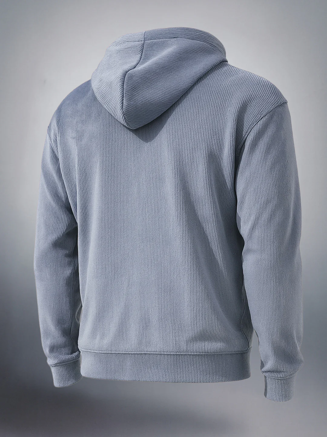 Men's Steel grey Regular Fit Textured Casual Sweatshirts - Image 2