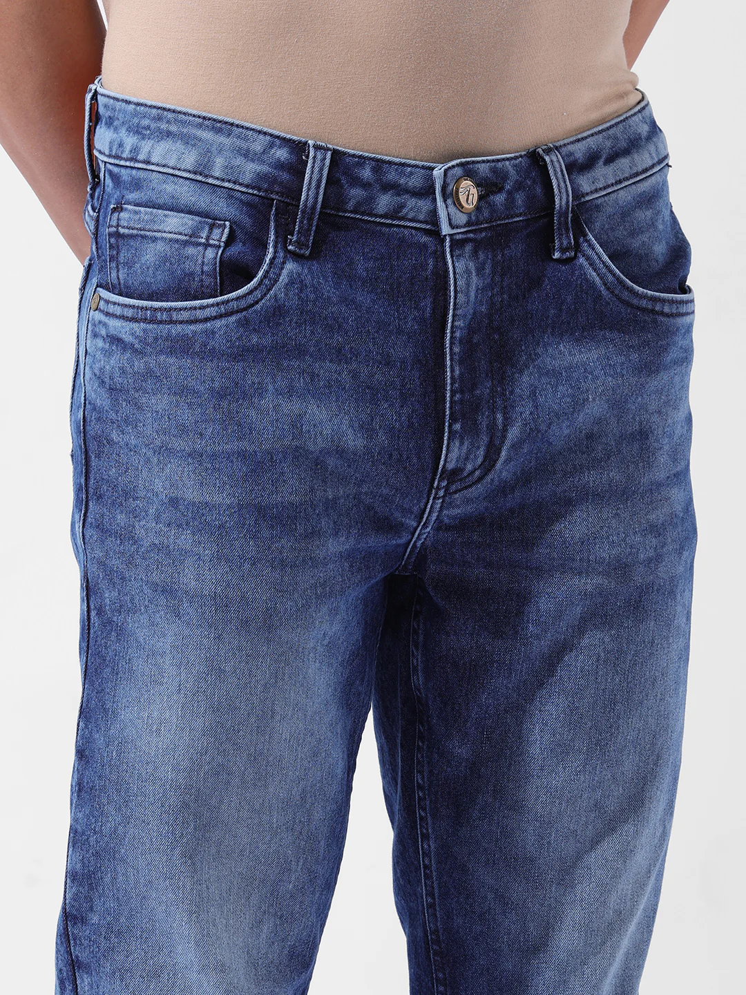 Men's Blue Slim Fit Casual Jeans - Image 5