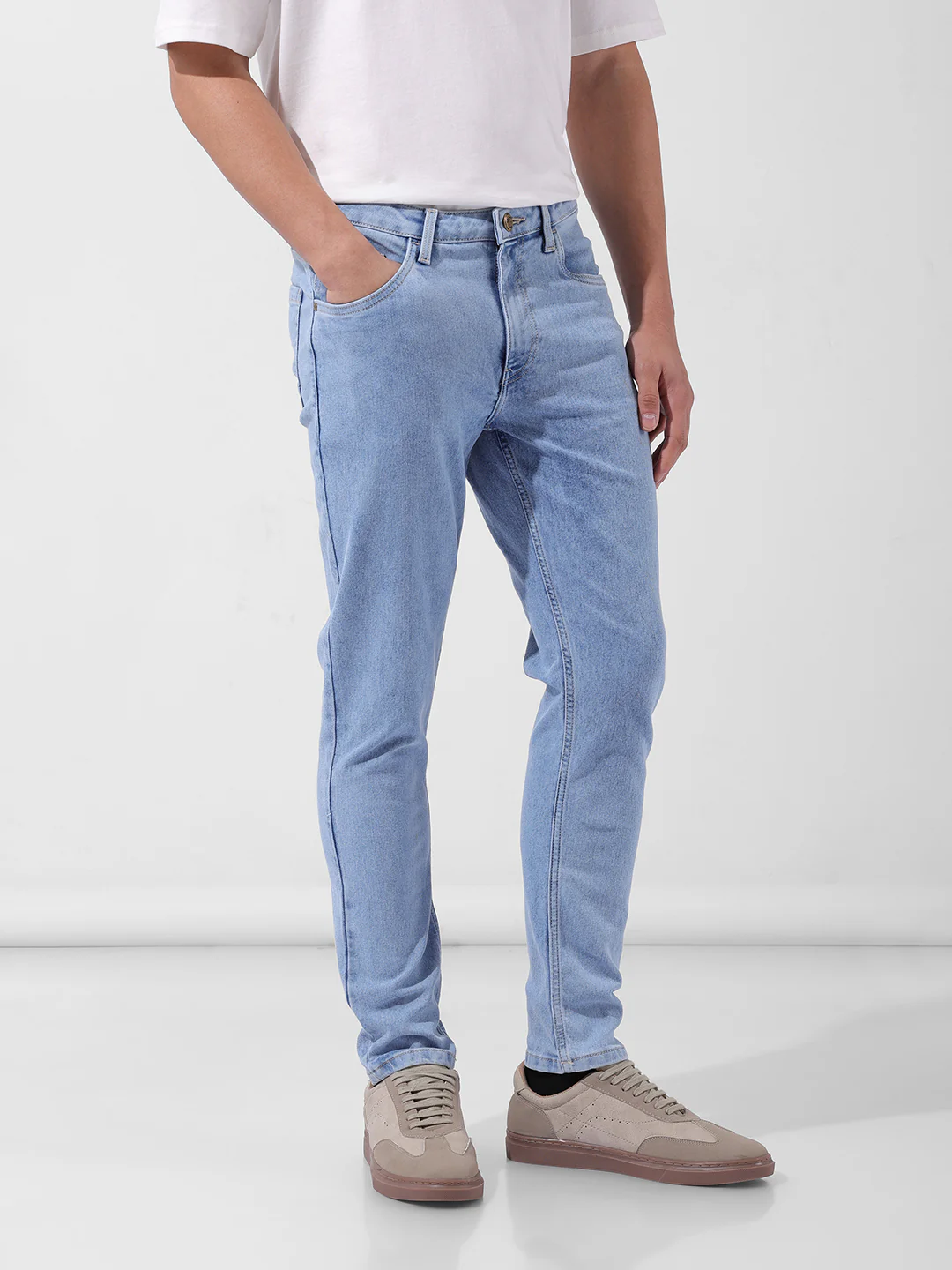 Men's Blue Slim Fit Casual Jeans - Image 2