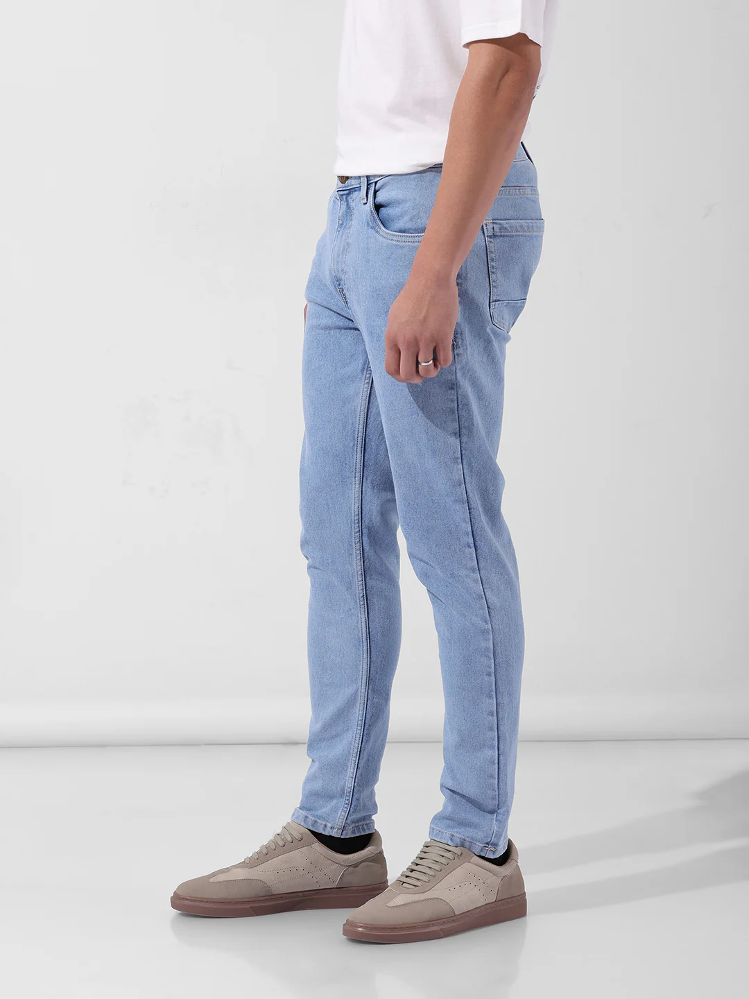 Men's Blue Slim Fit Casual Jeans - Image 3
