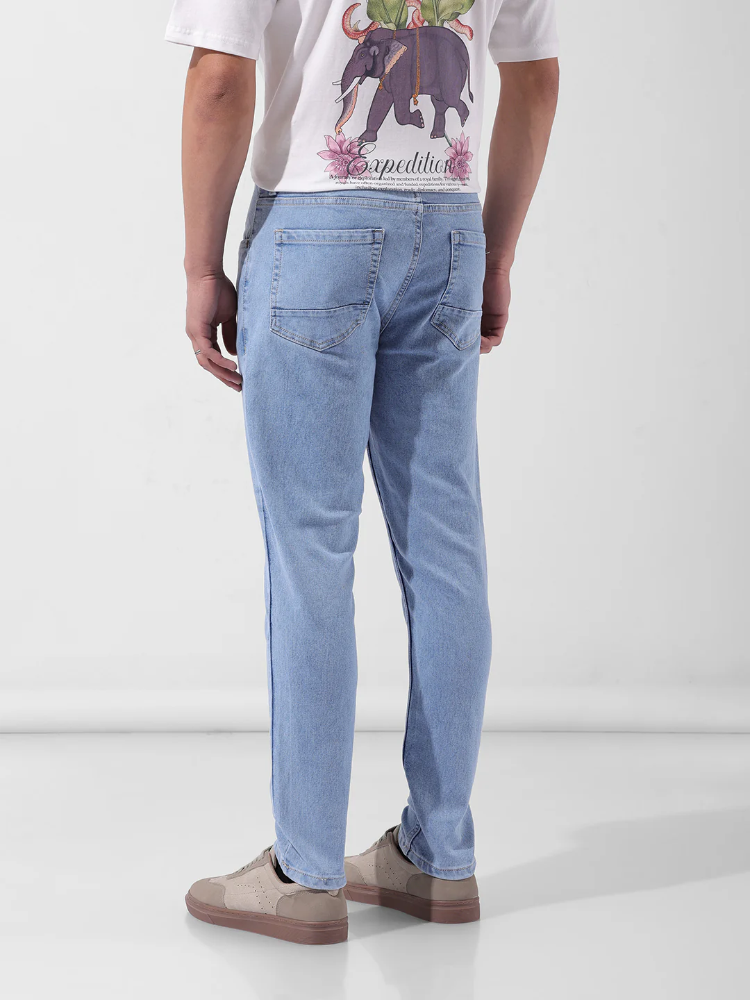 Men's Blue Slim Fit Casual Jeans - Image 4