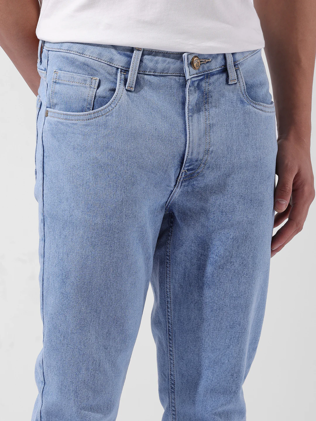 Men's Blue Slim Fit Casual Jeans - Image 5