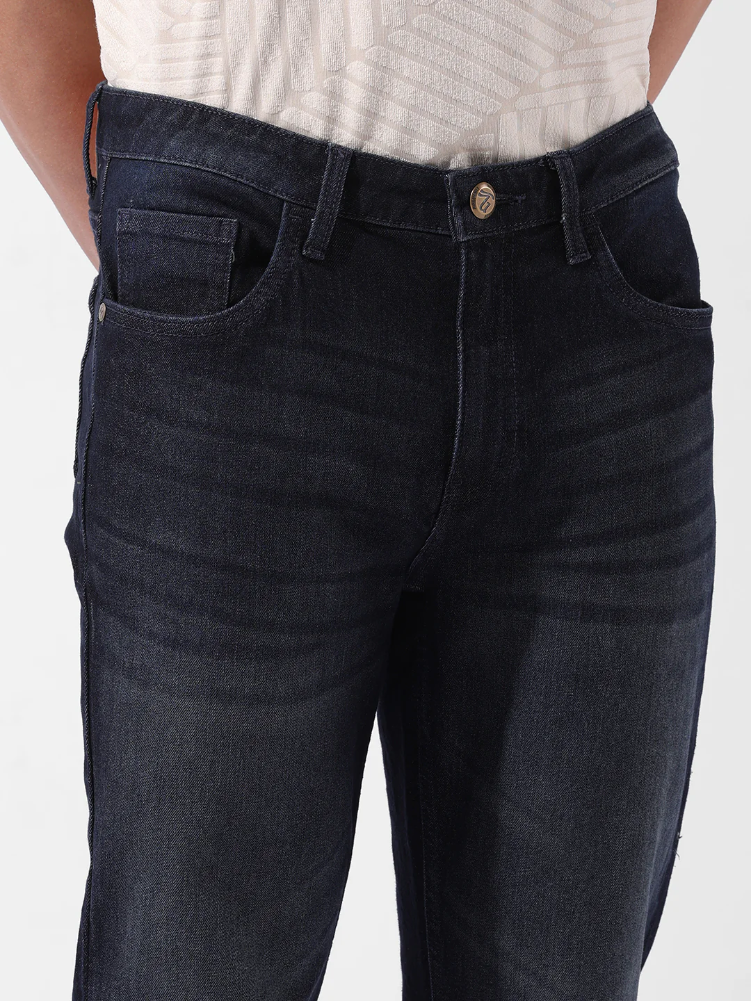 Men's Blue Slim Fit Casual Jeans - Image 5