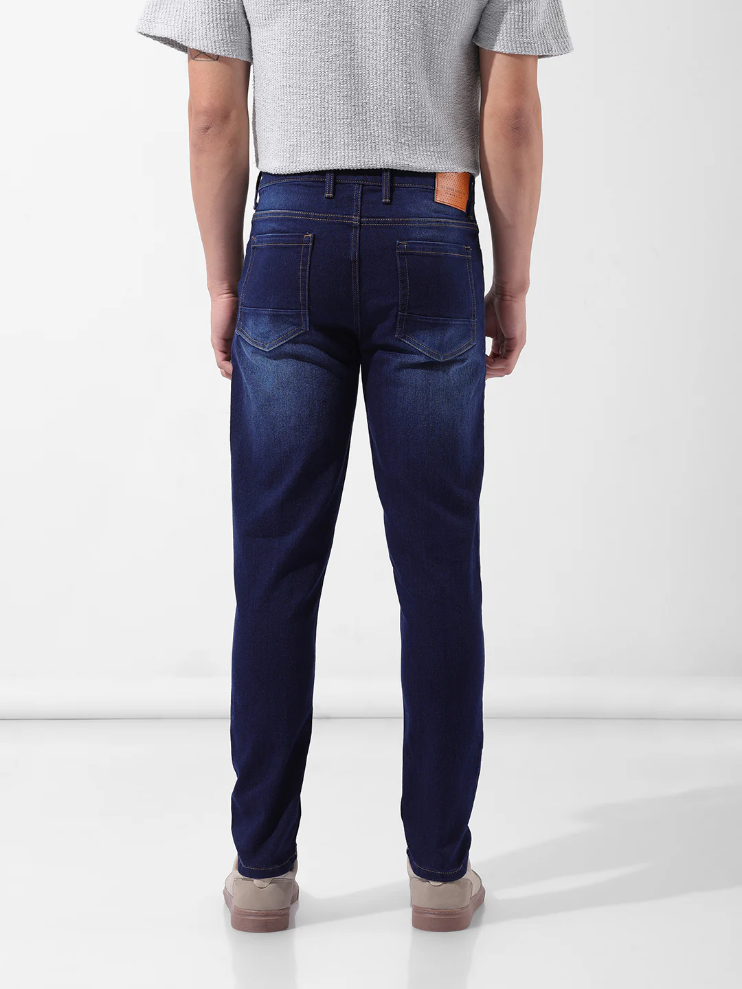 Men's Blue Slim Fit Casual Jeans - Image 3