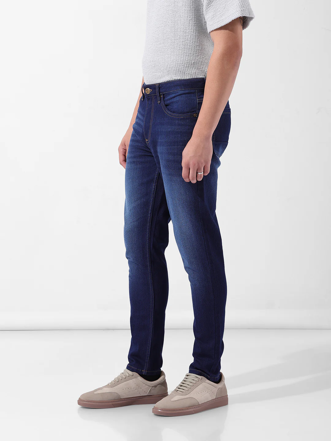 Men's Blue Slim Fit Casual Jeans - Image 4