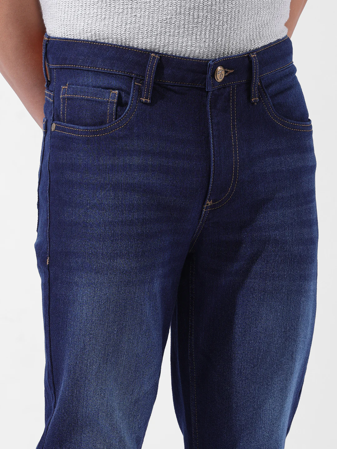 Men's Blue Slim Fit Casual Jeans - Image 5