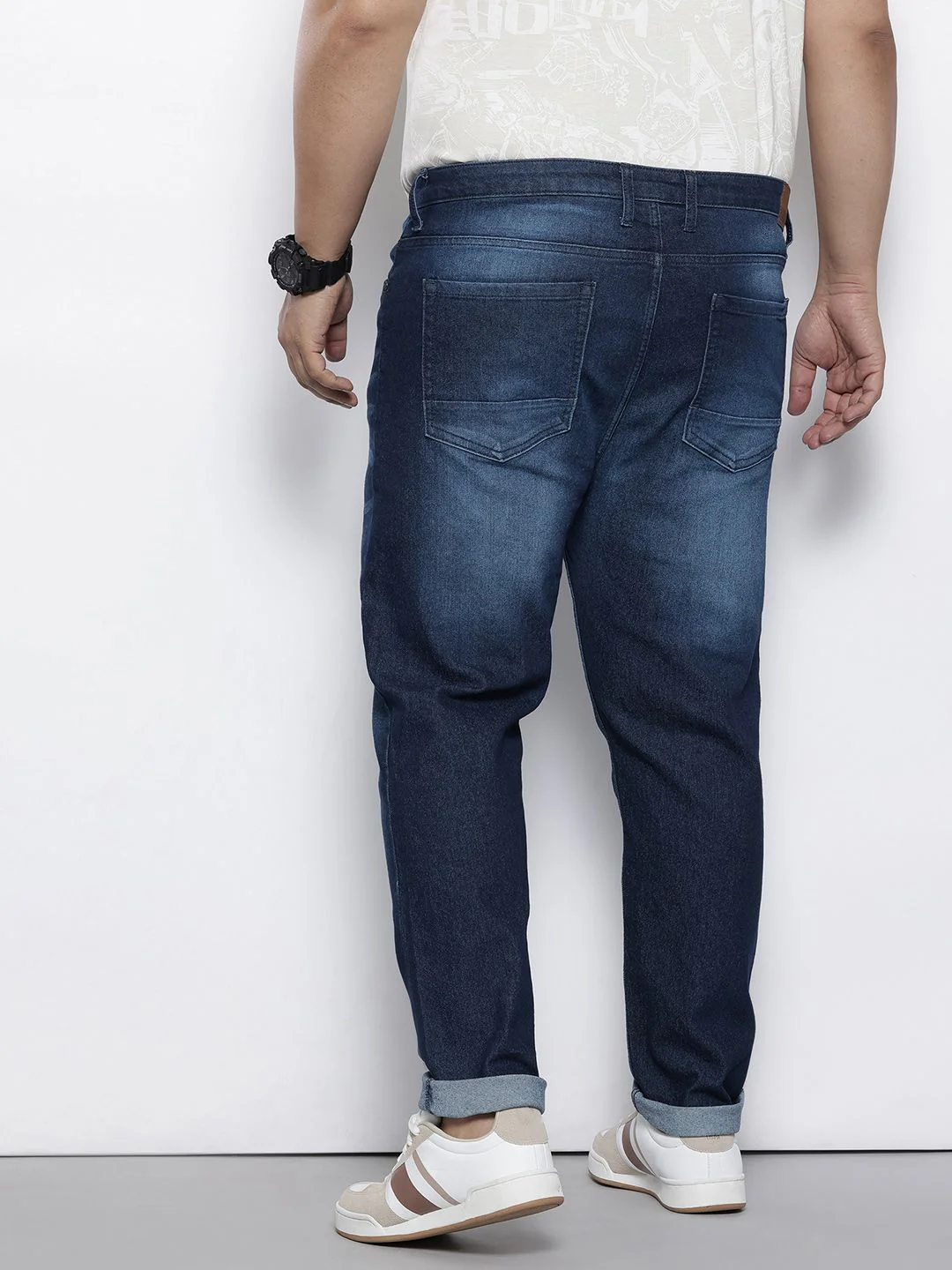 Men's Blue Slim Fit Casual Jeans - Image 3
