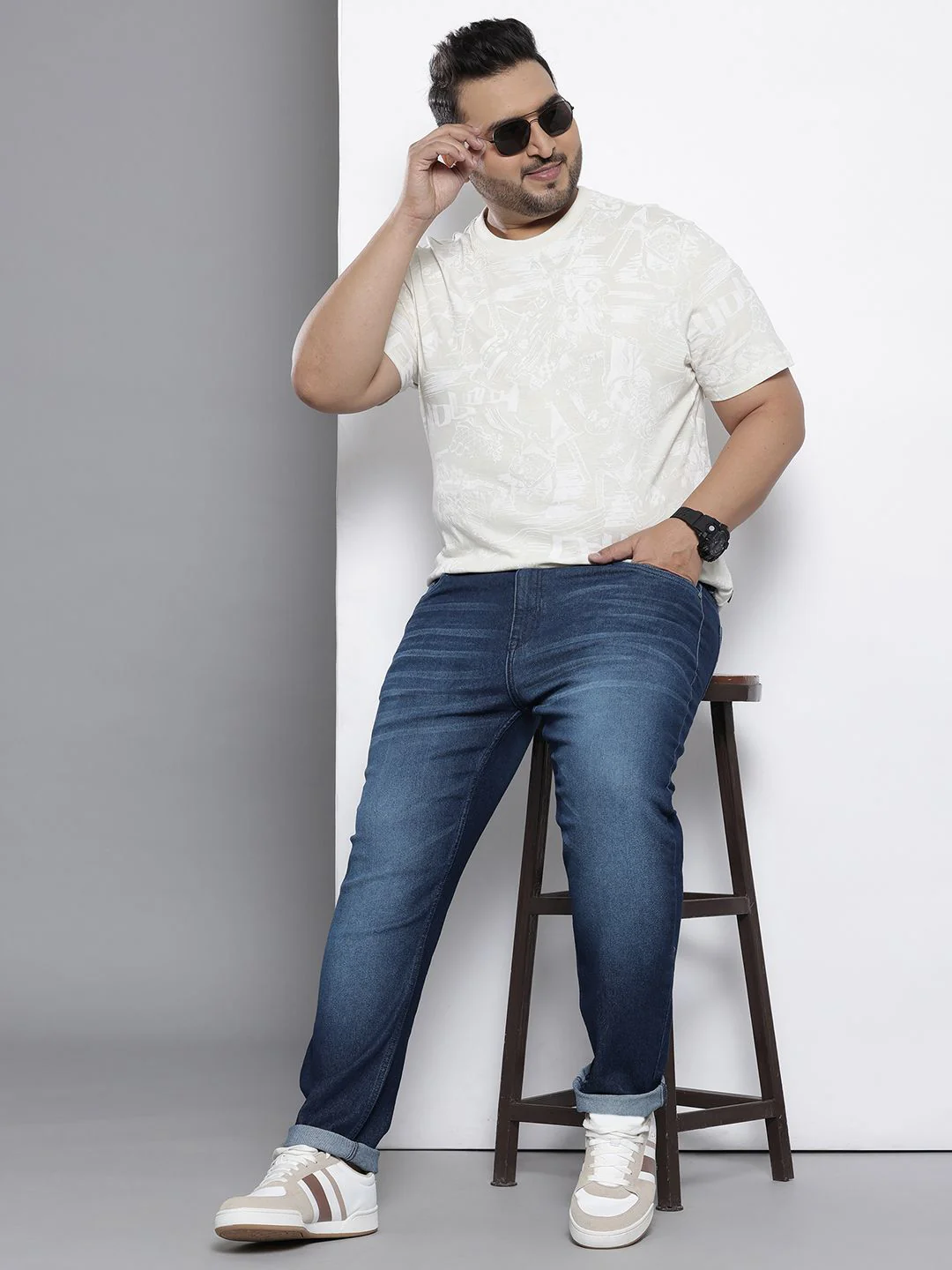 Men's Blue Slim Fit Casual Jeans - Image 4