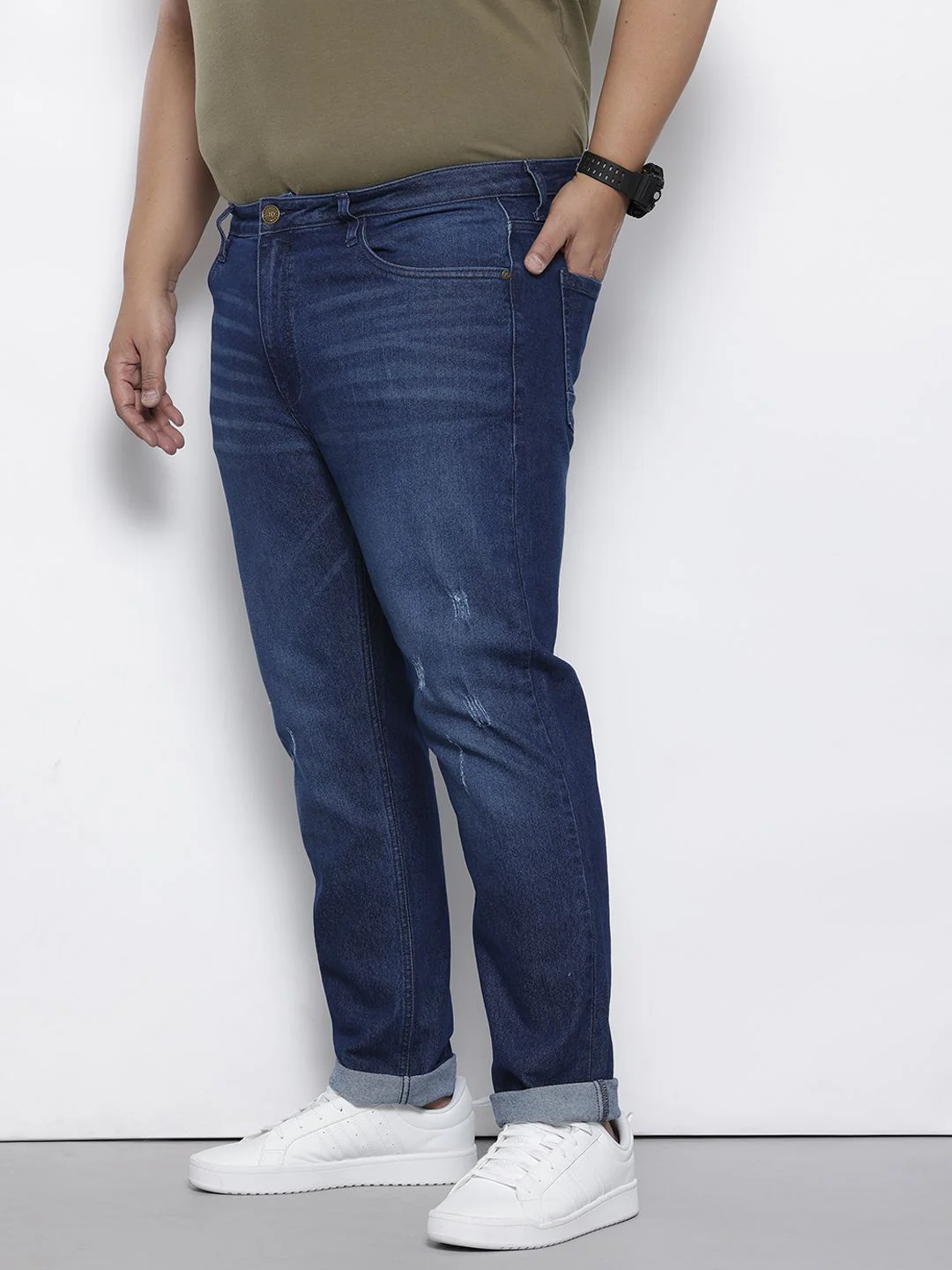 Men's Blue Slim Fit Casual Jeans - Image 2