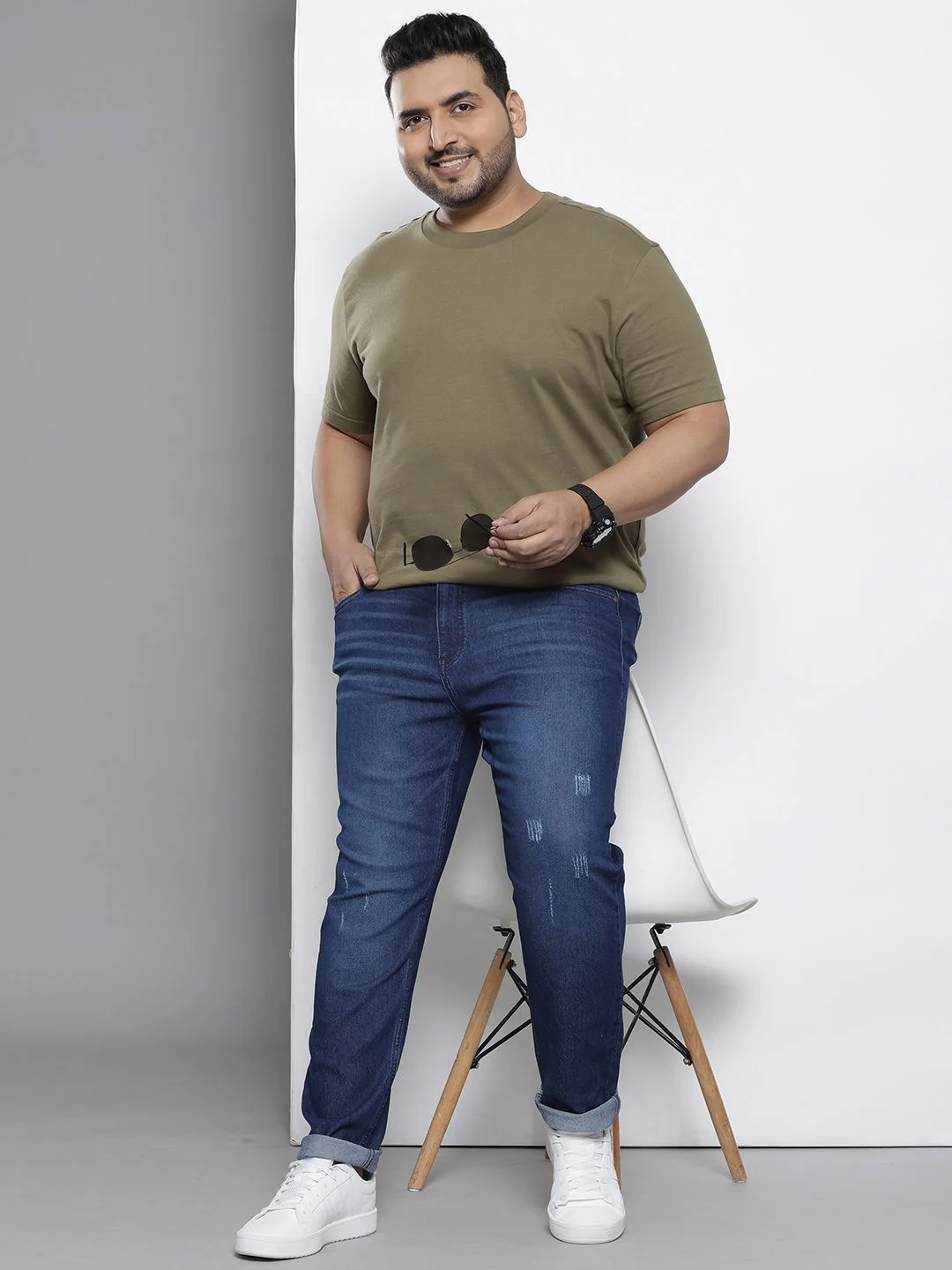 Men's Blue Slim Fit Casual Jeans - Image 4