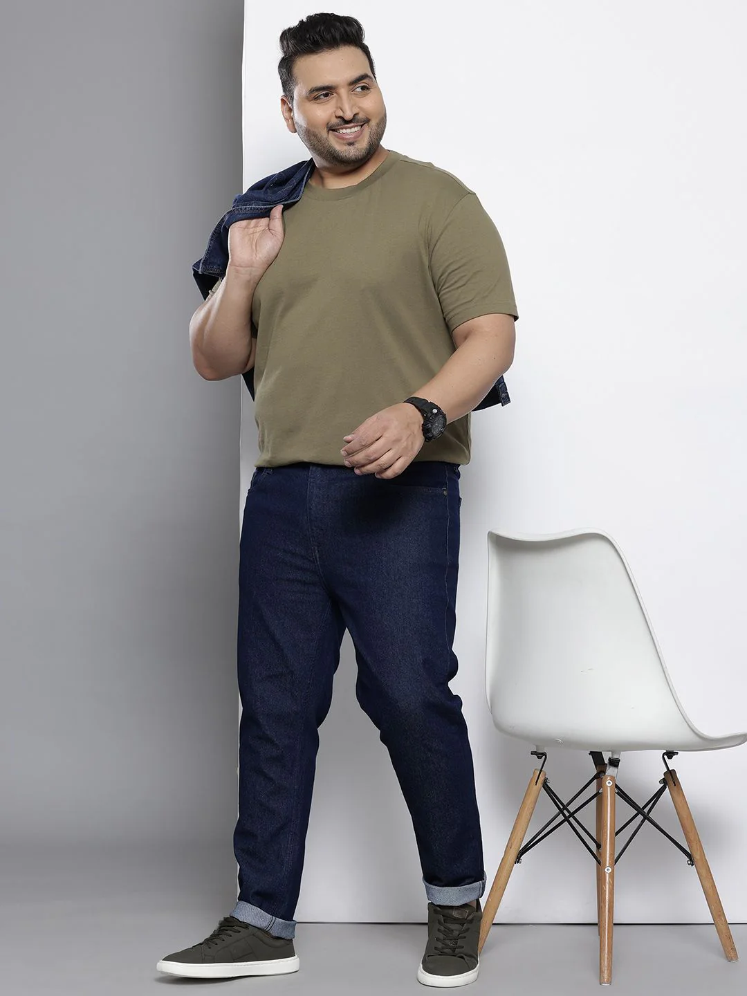 Men's Blue Slim Fit Casual Jeans - Image 4