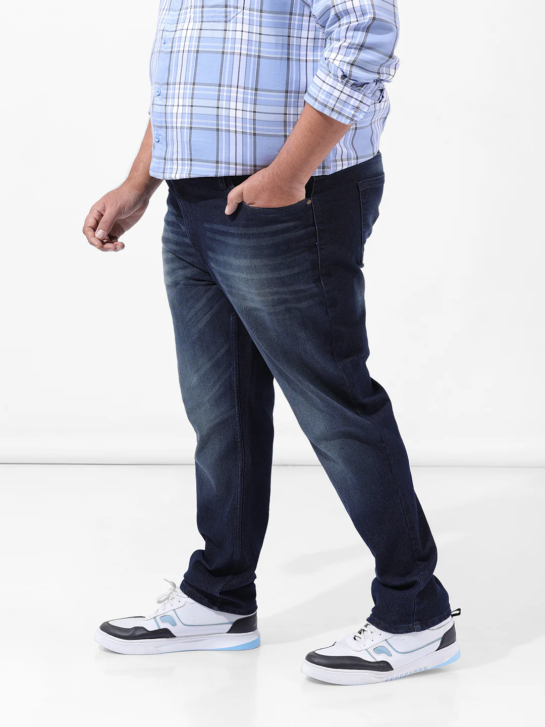 Men's Blue Slim Fit Casual Jeans - Image 2