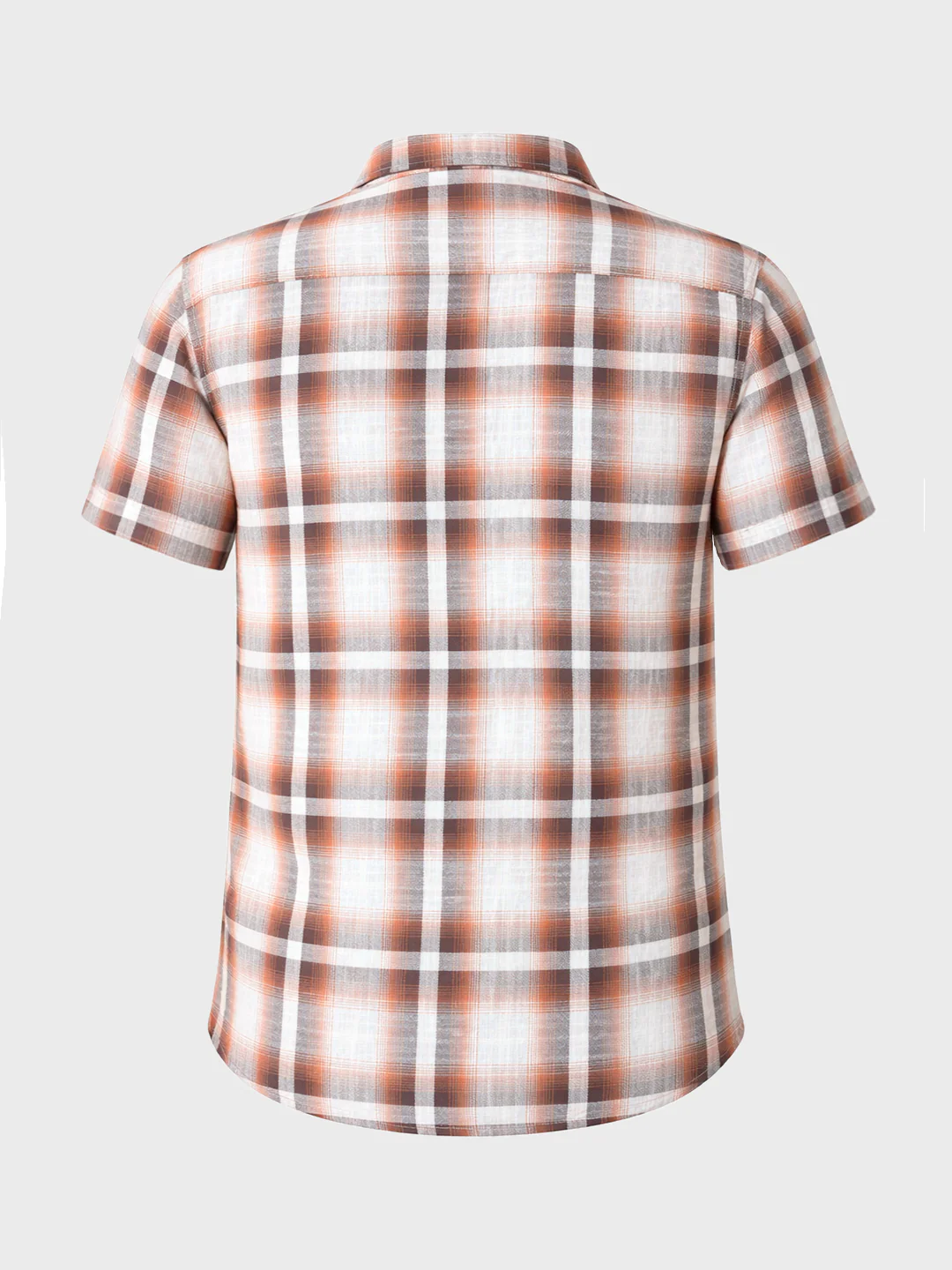 Men's Brown Slim Fit Checked Casual Shirt - Image 5