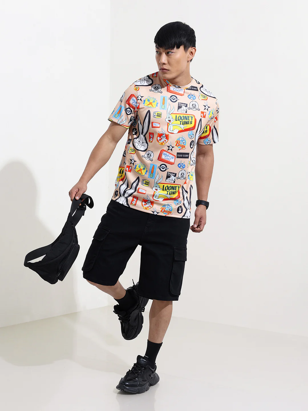 Men's Printed Applique Slim Fit T-shirt - Image 2