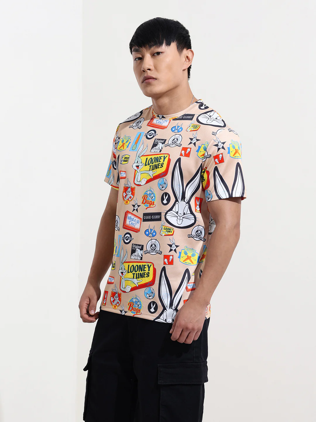 Men's Printed Applique Slim Fit T-shirt - Image 4