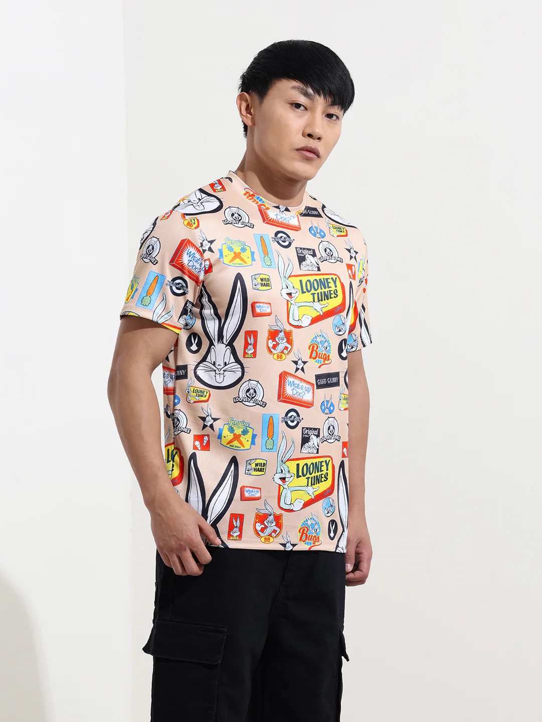 Men's Printed Applique Slim Fit T-shirt - Image 5