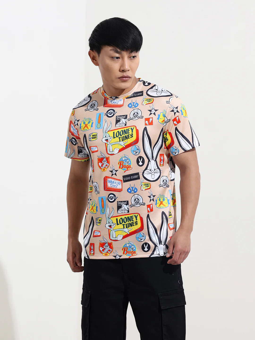Men's Printed Applique Slim Fit T-shirt - Image 6