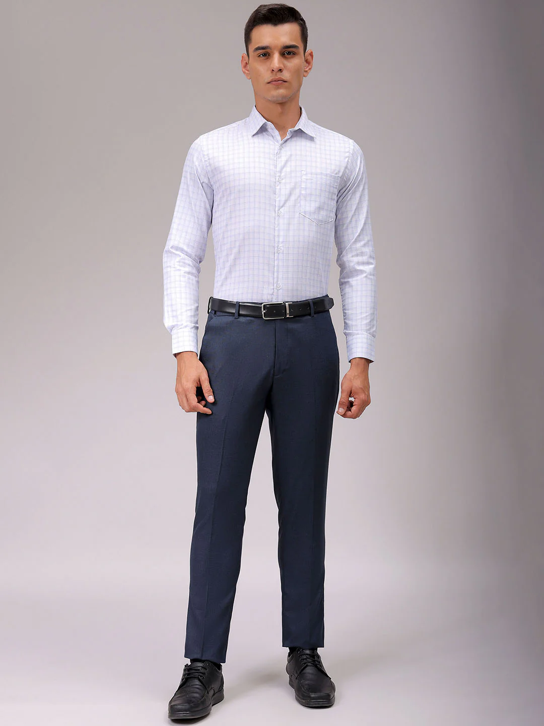 Men's Slim Fit Checked Formal Shirt - Image 2