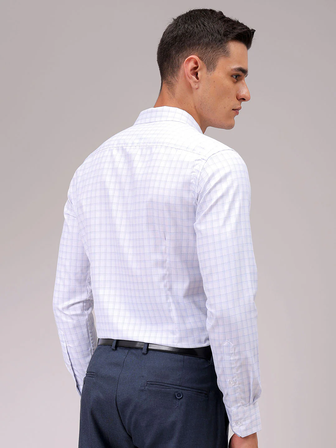 Men's Slim Fit Checked Formal Shirt - Image 5
