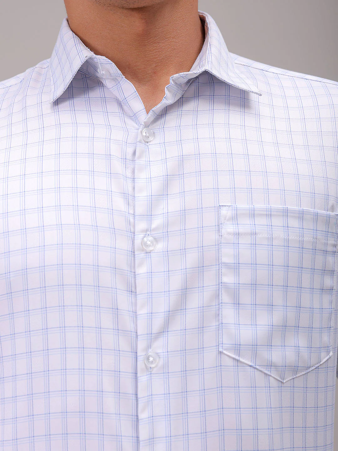 Men's Slim Fit Checked Formal Shirt - Image 6