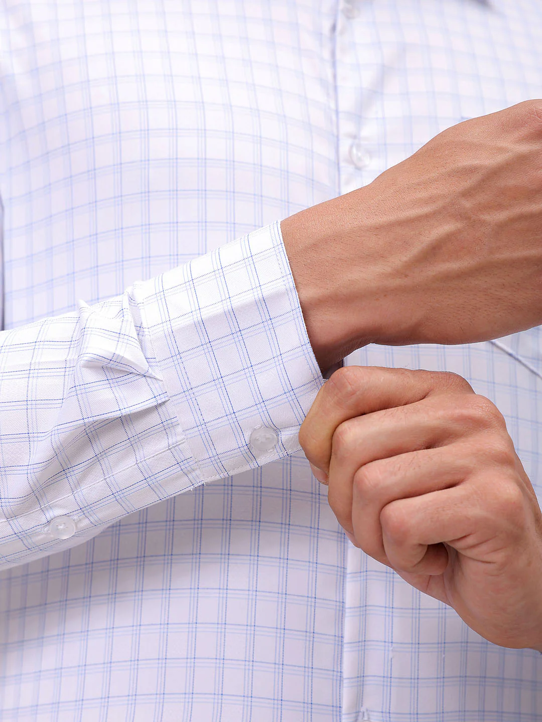 Men's Slim Fit Checked Formal Shirt - Image 7