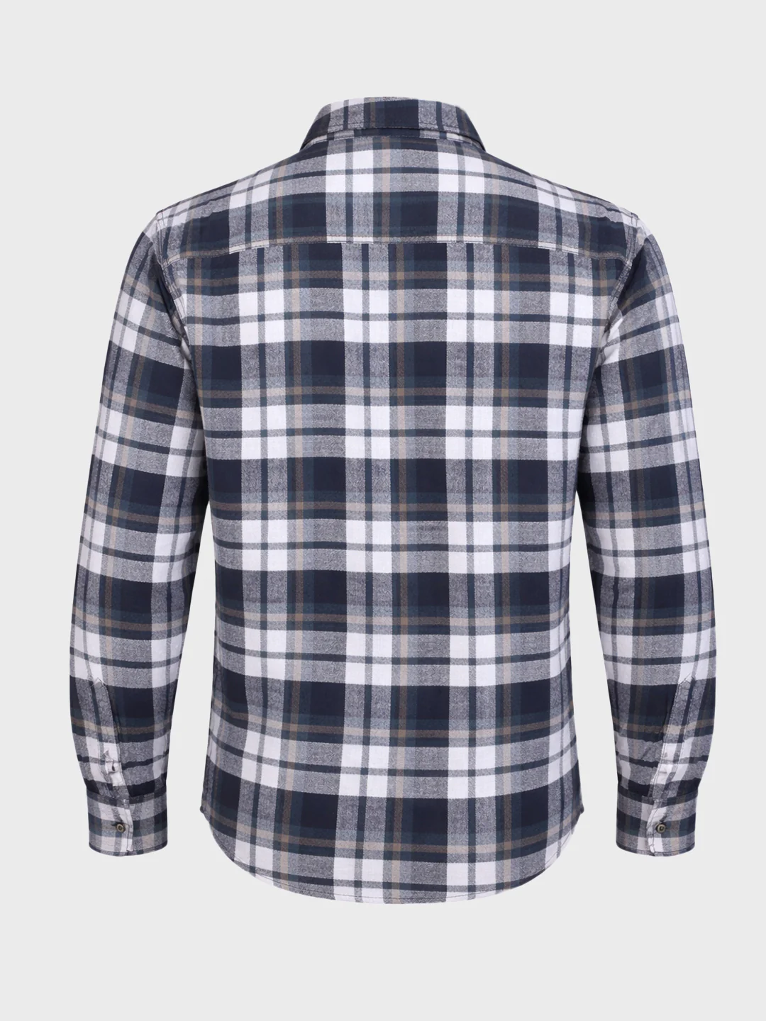 Men's Blue Slim Fit Checked Casual Shirt - Image 5