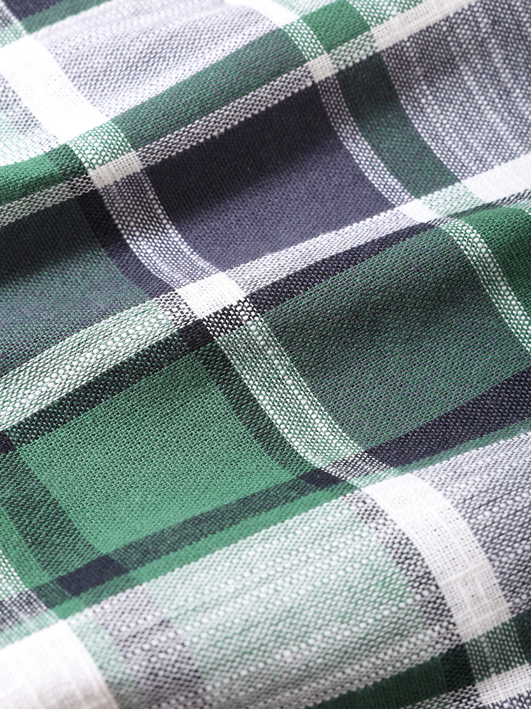 Men's Green Slim Fit Checked Casual Shirt - Image 6