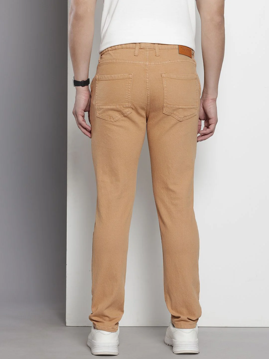 Men's Biscuit Slim Fit Solid Casual Jeans - Image 3