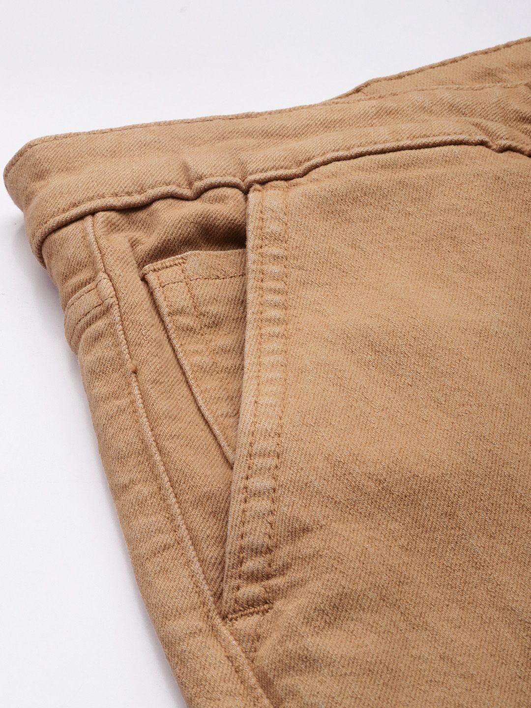 Men's Biscuit Slim Fit Solid Casual Jeans - Image 6