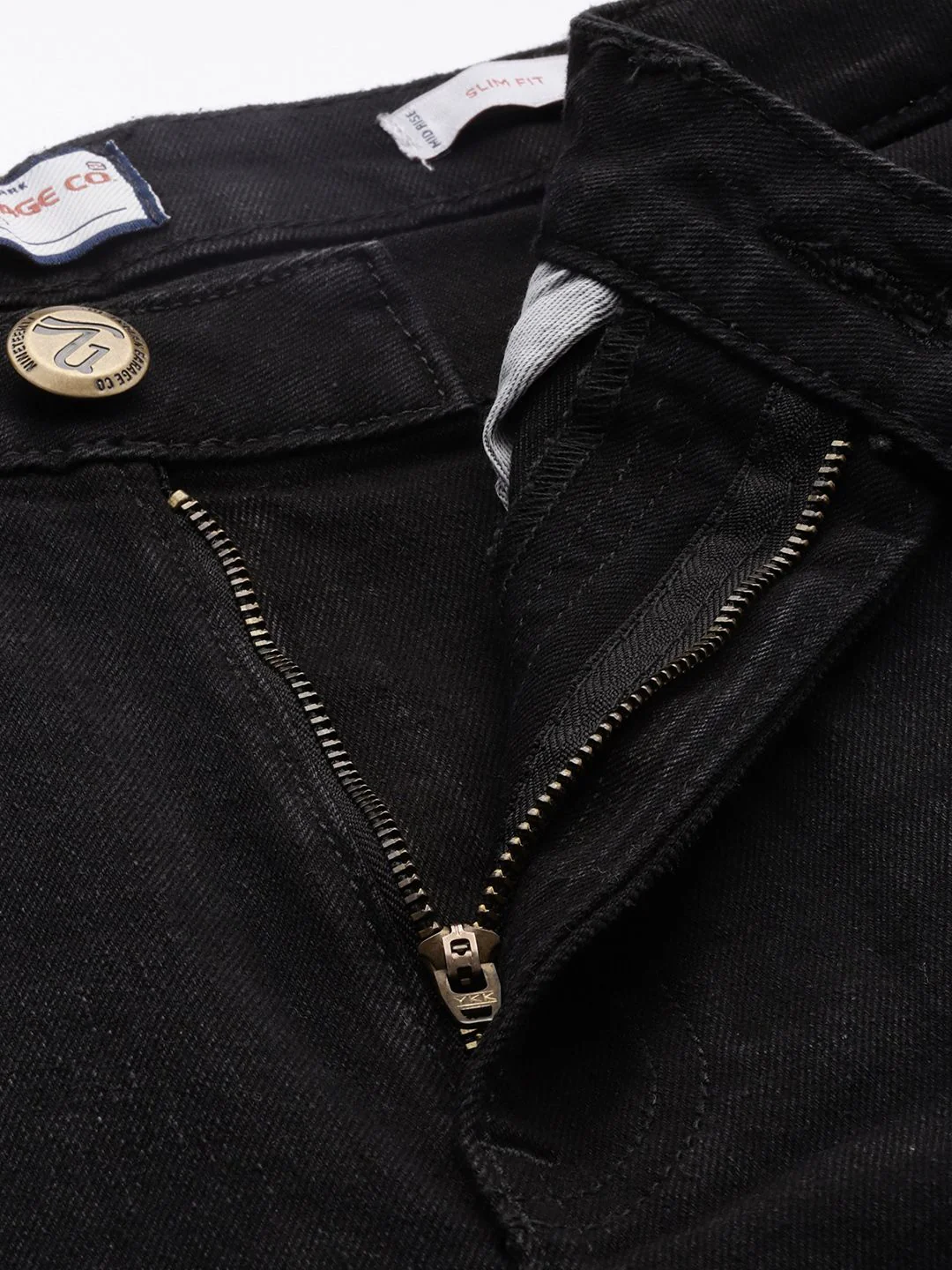 Men's Black Slim Fit Solid Casual Jeans - Image 5