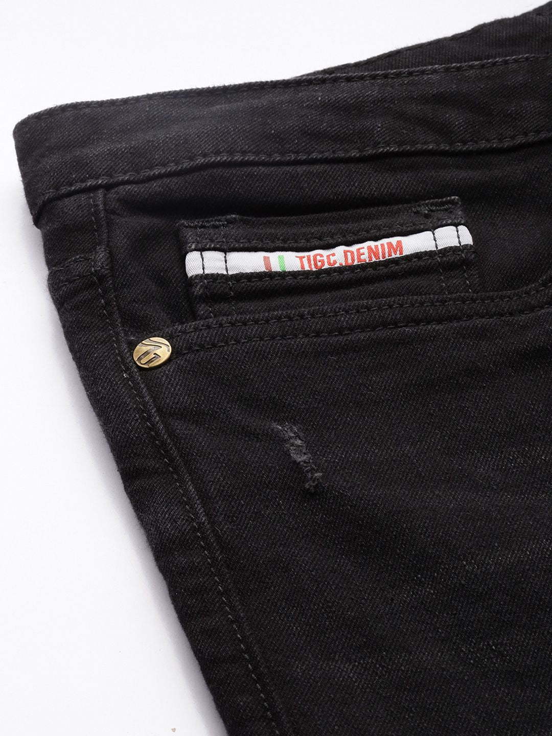 Men's Black Slim Fit Solid Casual Jeans - Image 6