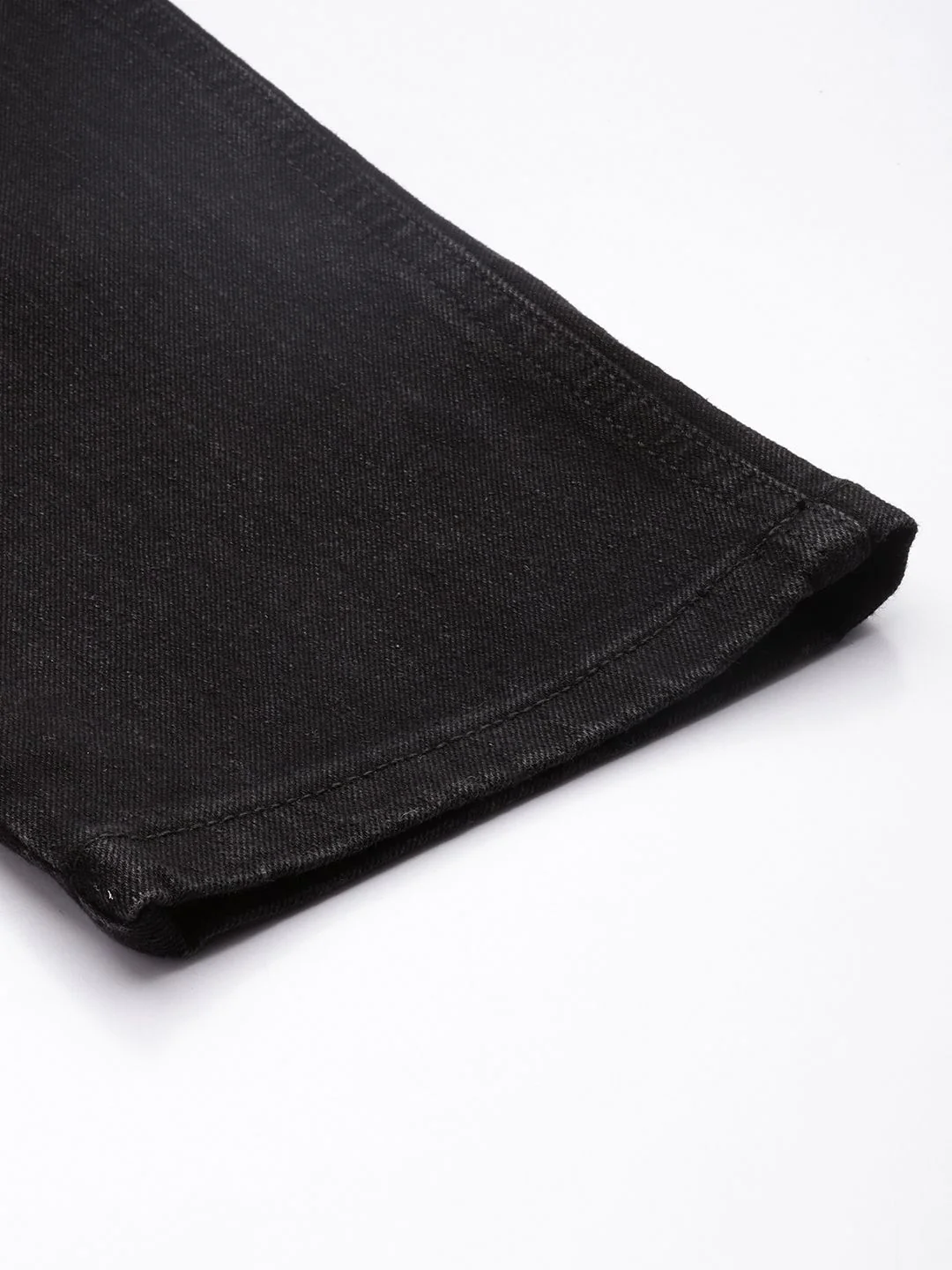 Men's Black Slim Fit Solid Casual Jeans - Image 7