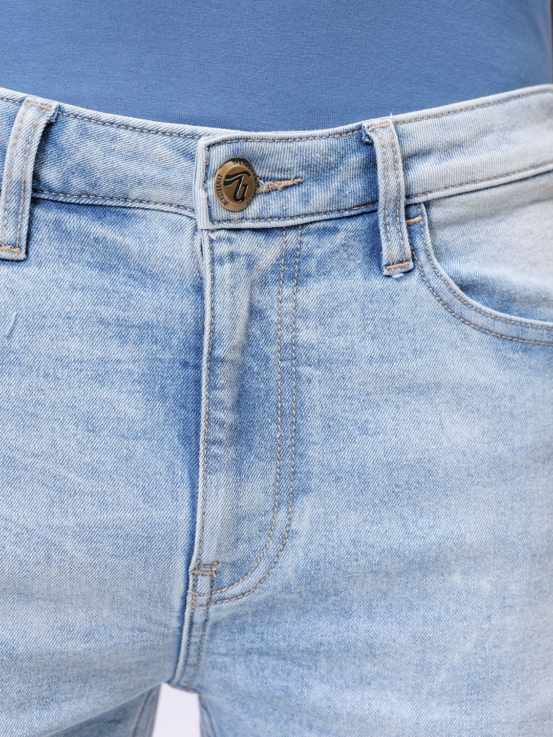 Men's Blue Slim Fit Solid Casual Jeans - Image 6
