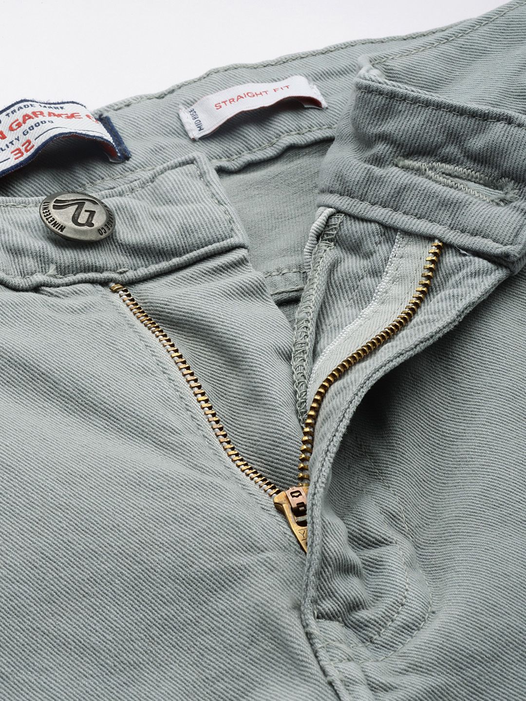 Men's Grey Slim Fit Casual Jeans - Image 5