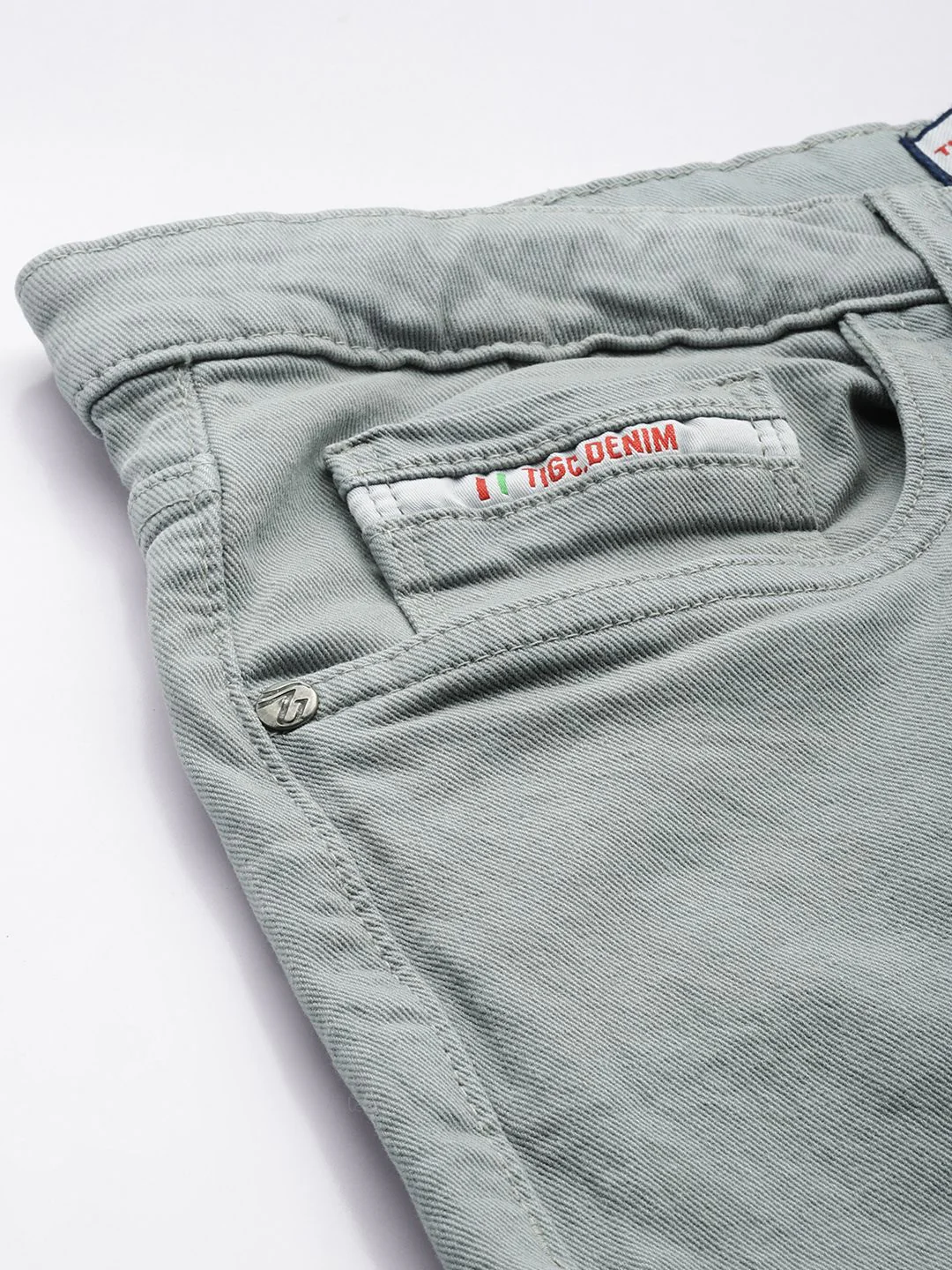 Men's Grey Slim Fit Casual Jeans - Image 6