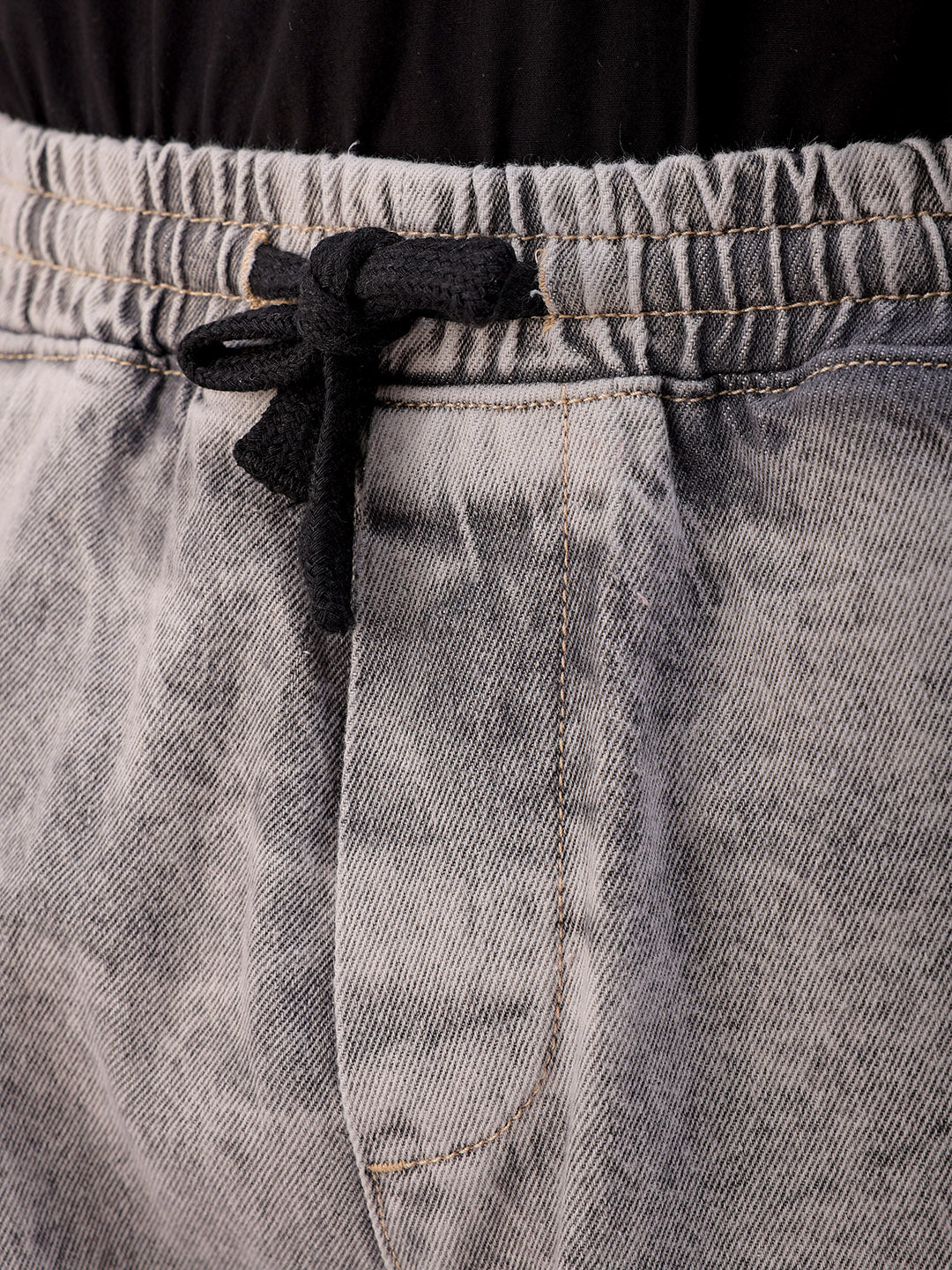 Men's Light Grey Loose Fit Solid Street Wear Jeans - Image 6