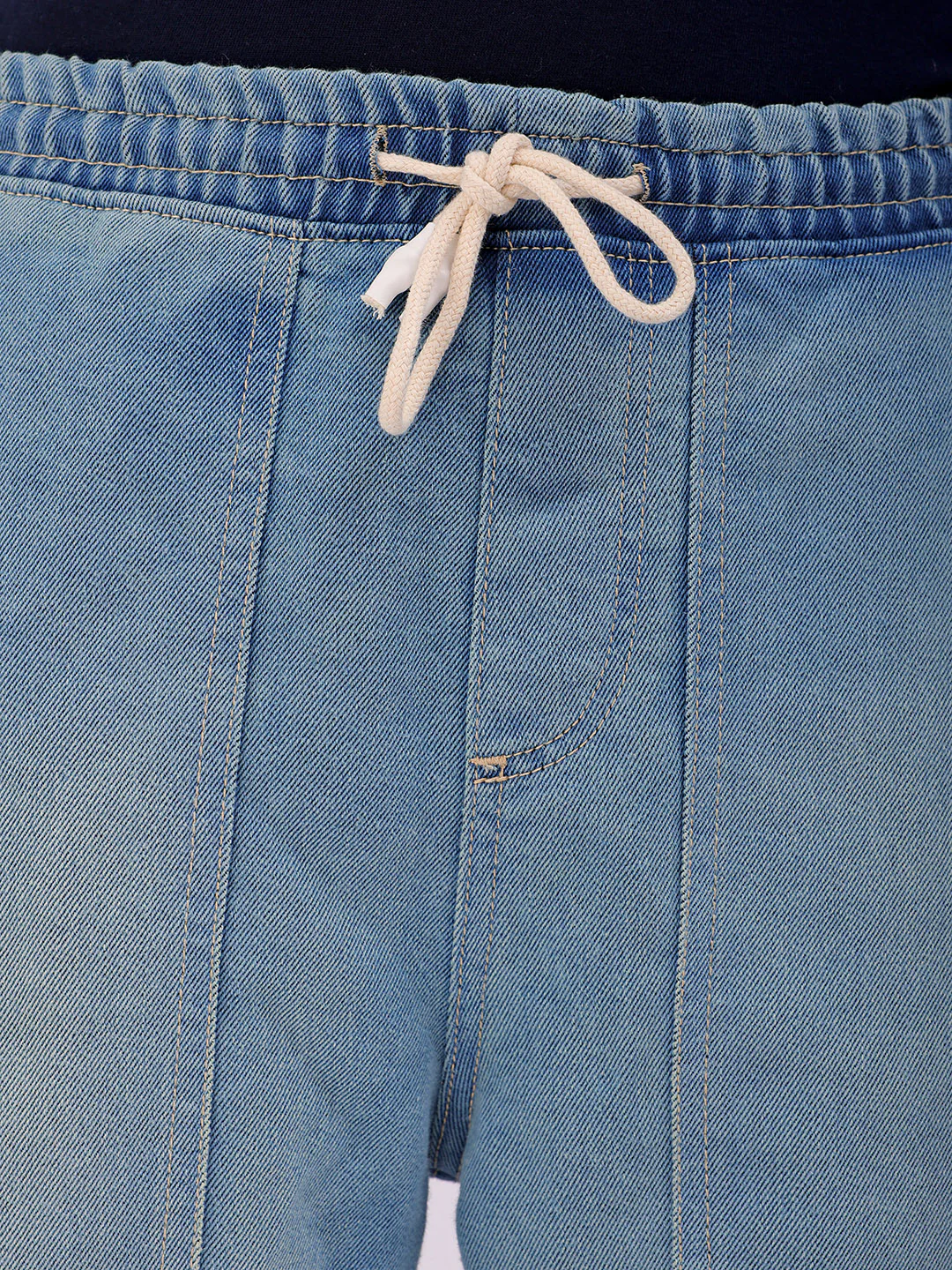 Men's Blue Relaxed Fit Solid Utility Jeans - Image 7