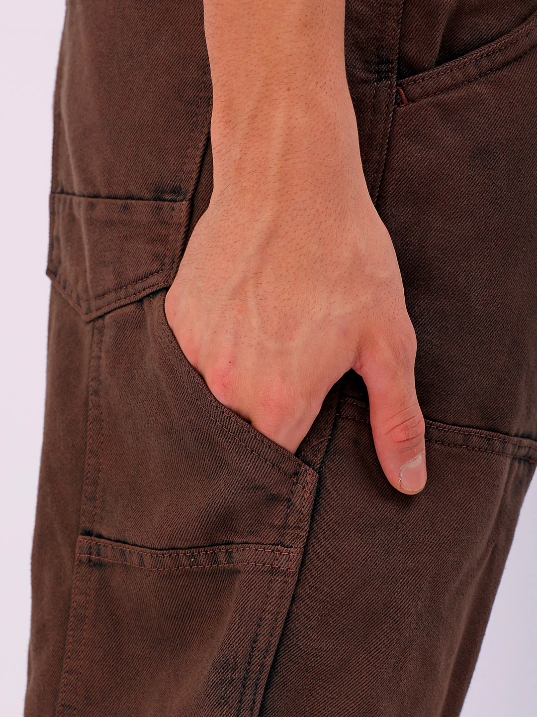Men's Potting Soil Relaxed Fit Solid Utility Denim Shorts - Image 8