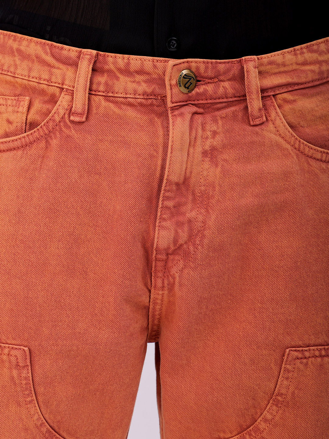 Men's Baked Clay Relaxed Fit Solid Casual Jeans - Image 7