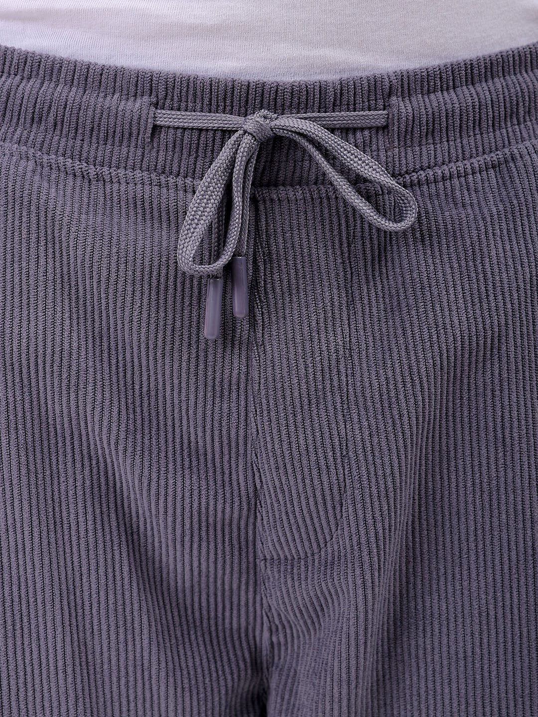 Men's Steel grey Relaxed Fit Solid Athletic  Jogger - Image 6