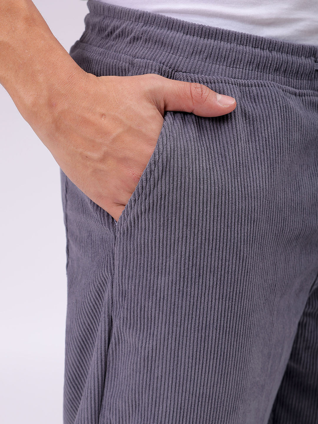 Men's Steel grey Relaxed Fit Solid Athletic  Jogger - Image 7