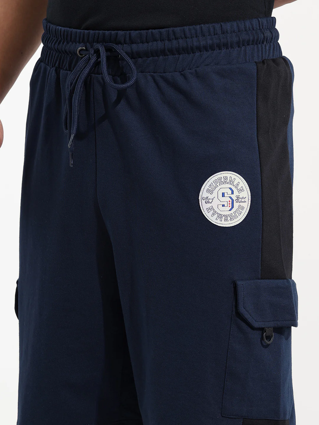 Men's Navy Blue Relaxed Fit Character Printed Shorts - Image 5