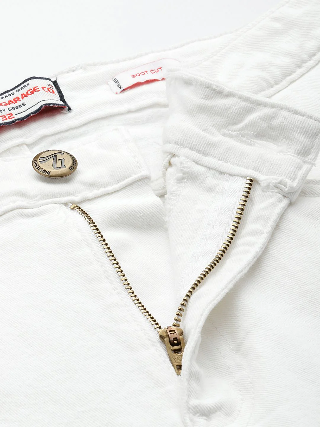 Men's White Slim Fit Solid Casual Jeans - Image 7