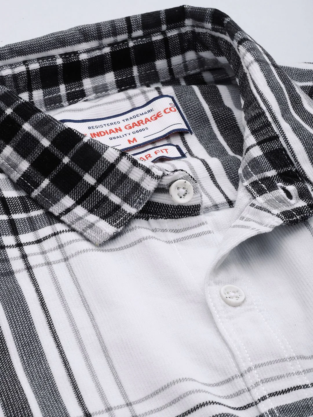 Men's White Regular Fit Printed Casual Shirt - Image 3