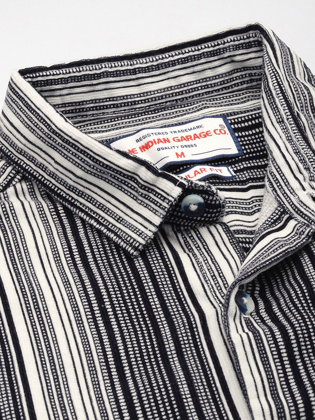Men's White Regular Fit Printed Casual Shirt - Image 3
