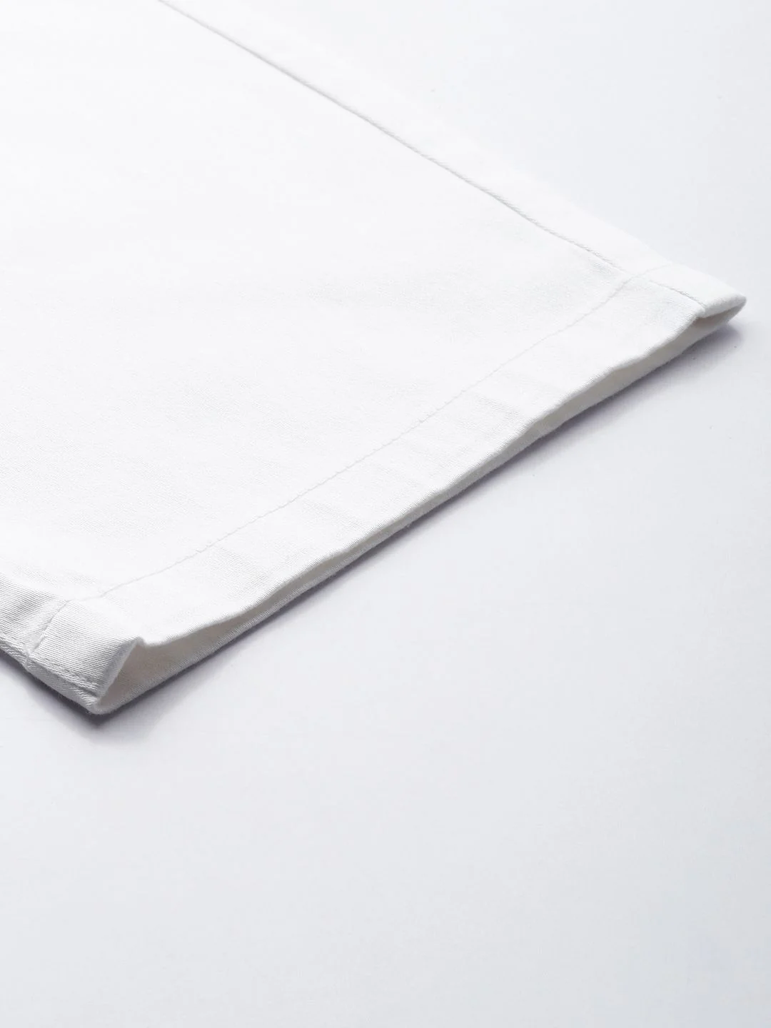 Men's White Regular Fit Solid Casual Chinos - Image 6