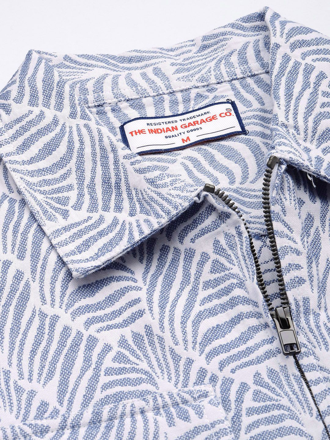 Men's White Regular Fit Textured Casual Shirt - Image 3